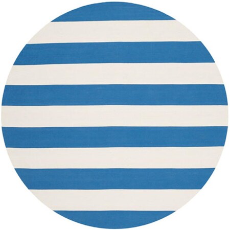 Safavieh 4 x 4 ft. Montauk Hand Woven Round Area Rug Blue & Ivory MTK712C-4R